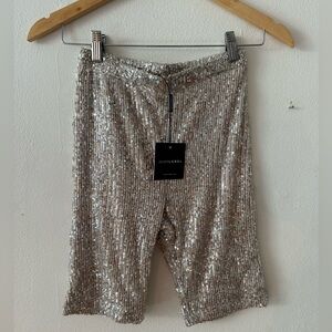 JLUXLABEL sequin biker shorts